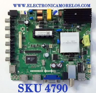 MAIN FUENTE PARA TV ELEMENT / NUMERO DE PARTE TP.MS3393.PB801 / K16041510-0A00657 / 102160402502 / DISPLAY LSC480HN10-B01 / PANEL LSC480HN10 / MODELO 48''